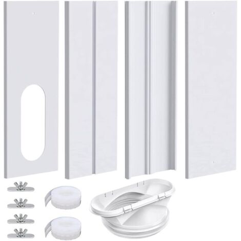 Kit de FenêTre pour Climatiseur Portable avec Coupleur 2 en 1, éVent de FenêTre AC Universel pour Tuyau de 5,1 Pouces/5,9 Pouces de DiamèTre