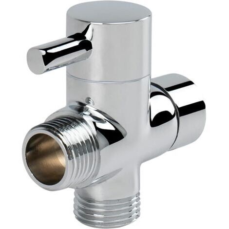 Robinet de douche 3 voies G1/2 en laiton chromé, adaptateur universel pour douche solaire, salle de bain ou jardin