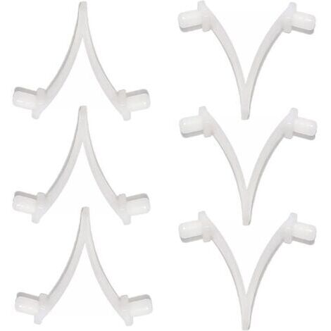 Pinces de piscine Butterfly - Lot de 6 pinces de fixation pour brosse de piscine, écumoire, aspirateur, mini-aspirateur à jet et perche télescopique (1/5)