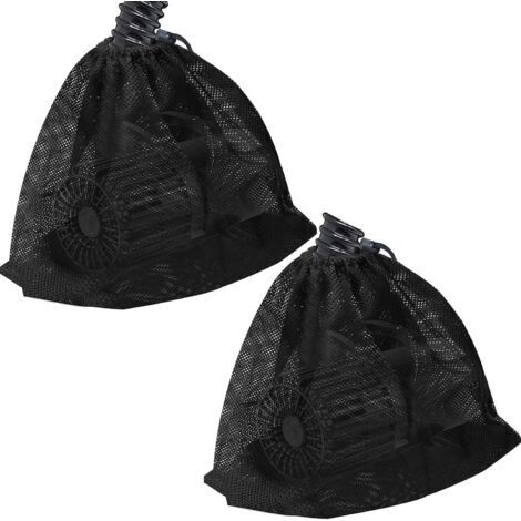 Lot de 2 sacs filtrants pour pompe de bassin (12,2" x 15,9"), noirs, grands sacs filtrants pour bassins extérieurs (2 pièces - 12,2" x 15,9") (1/5)