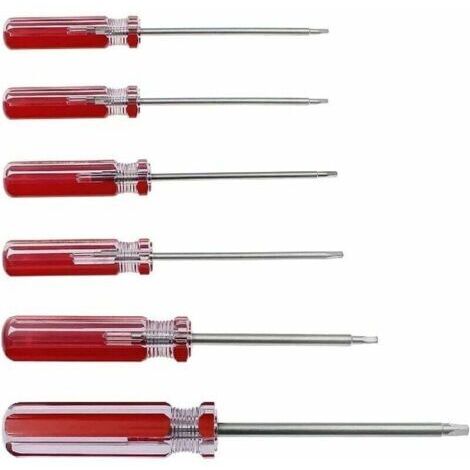 Lot de 6 tournevis triangulaires 1,8 à 4,2 mm – Embouts magnétiques – Acier au chrome-vanadium – Pour appareils de précision (1/5)