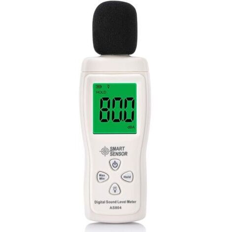 Sonomètre numérique Testeur de décibels numérique Compteur de décibels professionnel 30-130dBA Min/Max Données Batterie faible Écran LCD rétro-éclairé Mise hors tension automatique pour l'usine de bur