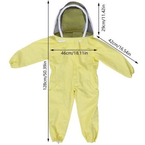 Vêtements d'apiculture pour enfants, vêtements de protection apicole - coton à manches longues, protection enfant (L)