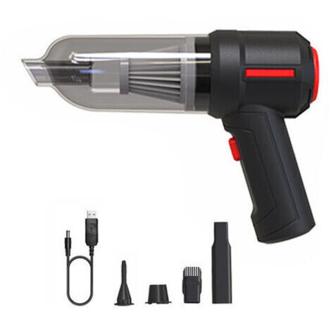 4 en 1 Souffleur d'air sans fil portable Air Duster Mini 9000Pa sans fil voiture PC clavier aspirateur portable noir (1/2)