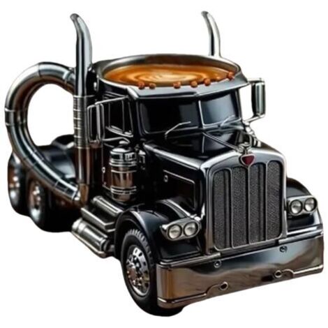 Tasse à café en acier inoxydable en forme de voiture, cadeau pour les passionnés de voitures, sous-verres non inclus, jaune