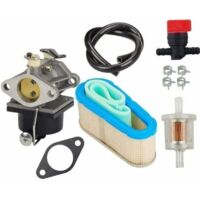 KINZON Carburateur, avec filtre à air 36356, vanne d'arrêt, filtre à carburant, conduite d'alimentation, pour Tecumseh OHV125, OHV130 et OVH135, modèle de remplacement 640065A