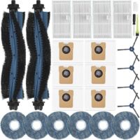 Accessoires pour Eufy Omni C20 Robot Aspirateur, Kit d' rechange avec 2 Brosses Principales, 4 Brosses Latérales, 6 Serpillères, 6 Sac À Poussière, 4 Filtre Hepa