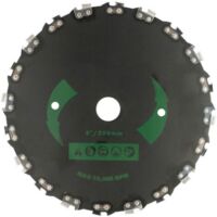 Chainsaw Disc Cutter Grass Trimmer Head, 9 Inch Steel Grass Trimmer Head Brush Cutter Blade