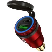 Moto étanche 12v 24v Qc3.0 Usb Type C Pd chargeur rapide adaptateur secteur Hella Din prise prise pour Ducati moto rouge 3