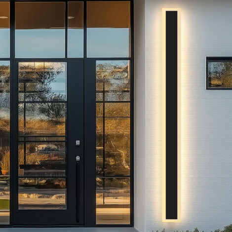 Lumière murale extérieure IP65 étanche 35 pouces de long Noir 24W 2CCT commutables (1/5)