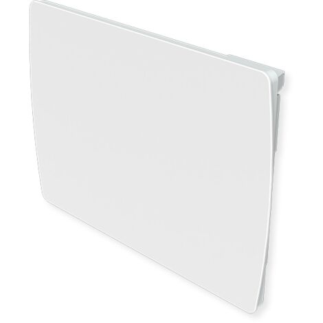 Carrera – Radiateur à inertie fonte en verre blanc 1000W – Thermostat électronique LCD – Dimensions 46x64x10,5cm – IP24 pour sécurité thermique