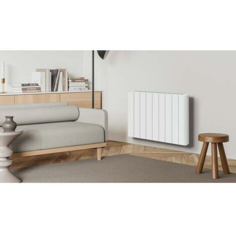 Carrera – Radiateur à inertie céramique 2000W – Horizontal et plat – Corps en fonte d'aluminium – Affichage digital – Modes confort et éco