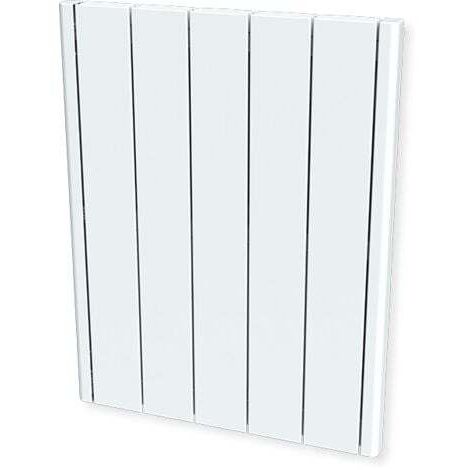 Radiateur à inertie CARRERA - 1000W - Pierre naturelle - Horizontal et plat - Blanc