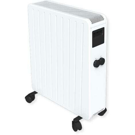 Carrera – Radiateur à inertie céramique mobile 2500W – Thermostat électronique – 4 roulettes pivotantes – Chaleur douce et durable