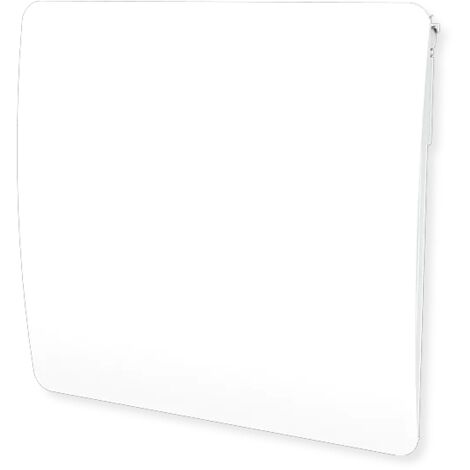 Carrera – Radiateur à inertie fonte 1500W – Film en verre – Commande tactile – Dimensions 60x60x14.5cm – Châssis acier et verre – Modes : Manuel, Programmation