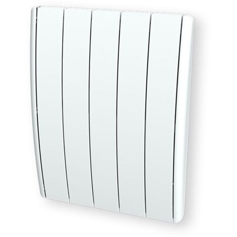 Carrera – Radiateur à inertie fonte bombe 1000W – Corps de chauffe en fonte – Châssis acier – Affichage digital – Programmation hebdomadaire (1/2)