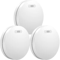 Détecteur de fumée/chaleur connectable Aroha Link - Batterie 10 ans - Capteur de fumée interconnecté - Alarme incendie - Pack de 3