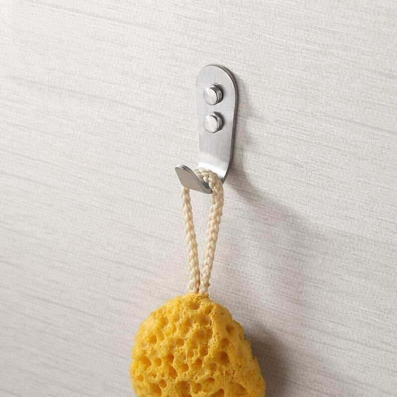 Crochets de serviettes, LYLIN Crochet Mural de Salle de Bains en Acier Inoxydable, Porte Serviette pour la Cuisine, le Salon et le - Bricolage