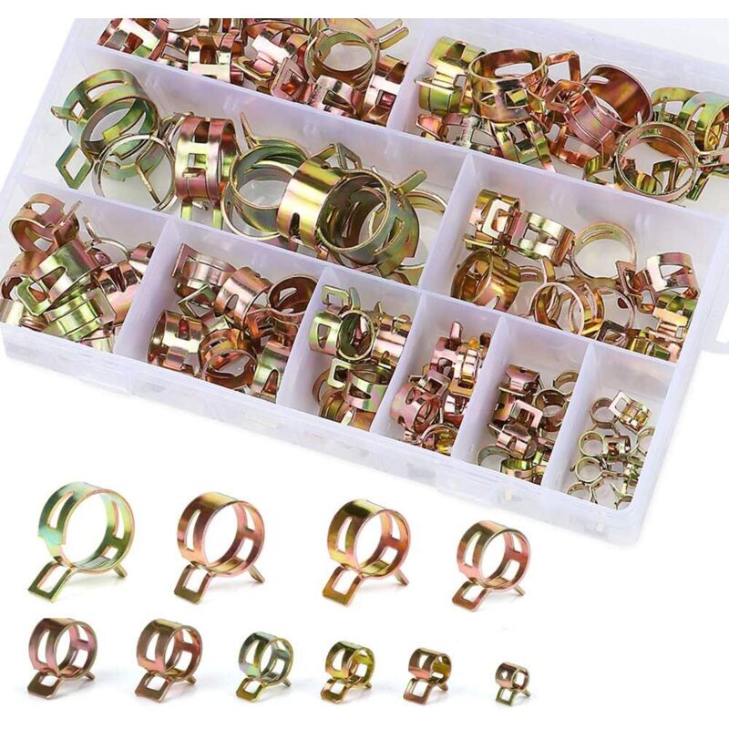135 Pièces Clip à Ressort Tuyau Collier Colliers De Serrage à Ressort