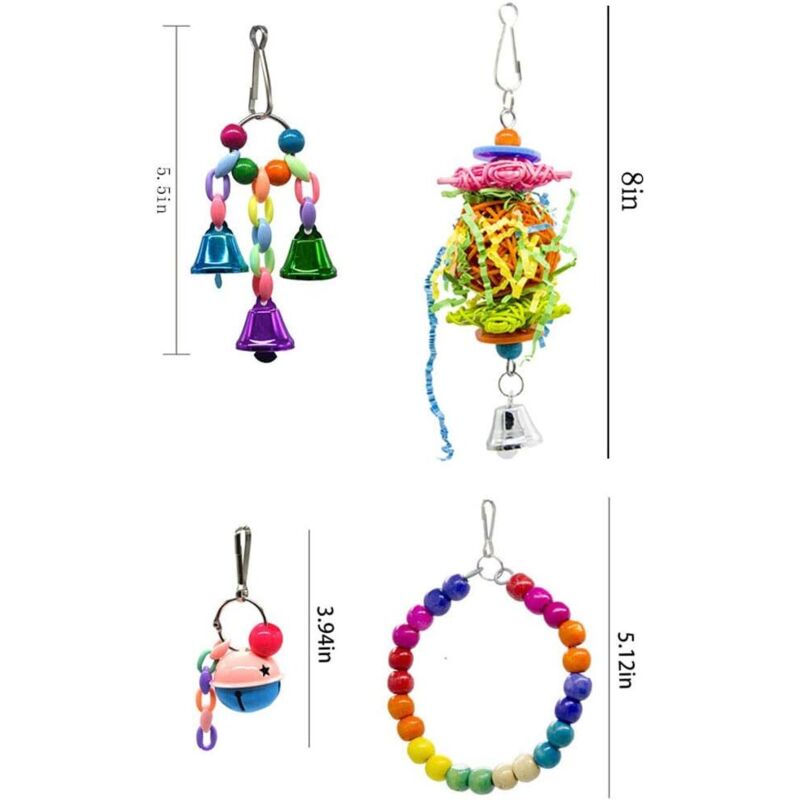 50 Pièces Jouets à Mâcher En Bois Pour Perroquets - Blocs Colorés 3x3x0.5 Cm - Pour L'usure Du Bec Et L'enrichissement