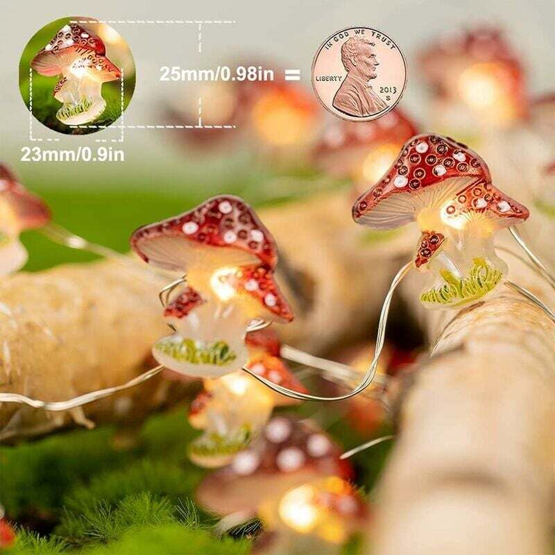 ENLACE Guirlande Lumineuse à LED Champignons, 1,5 M, 10 LED
