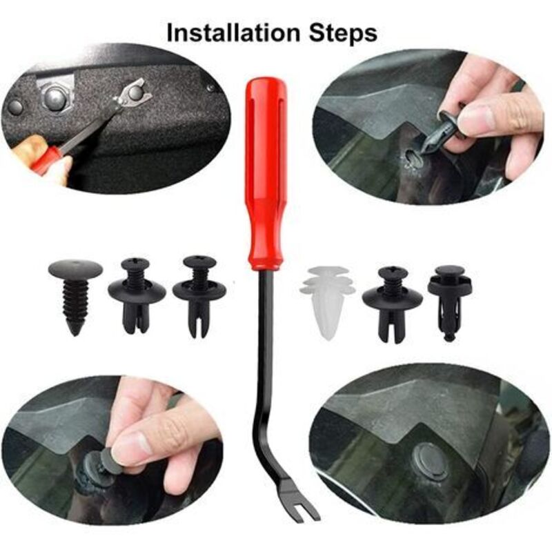 30 Clips De Fixation Auto Universels - Attaches Plastique Beiges Pour Panneaux Intérieurs, Portières, Toit (4x2,25 Cm)