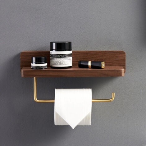 Porte-papier WC En Bois Massif Et Métal – Décoration Salle De Bain Traditionnelle