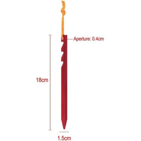 Lot De 12 Piquets De Tente Triangulaires En Alliage D'aluminium En