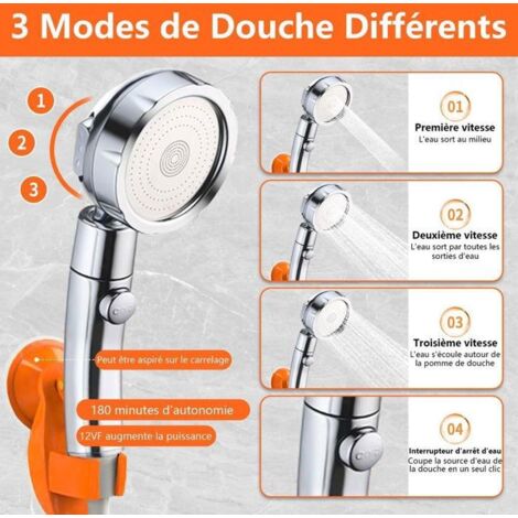 Douche De Camping Portable Rechargeable - Pichet à Eau Intégré, Idéal Pour Rando Et Voyages