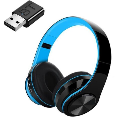 Casque de TV Sans Fil Bluetooth - - Basse Profonde - Bleu (1/4)
