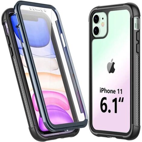 Coque Compatible pour iPhone 11 6.1\'\' Full Body 360 Degré Anti-Rayures Bumper de Antichoc Protection avec Protecteur d\'écran (1/4)
