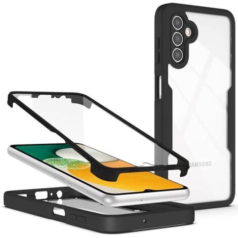 Coque Intégrale - Samsung - A04s - Antichoc - Transparent - Bordure Noire (1/4)