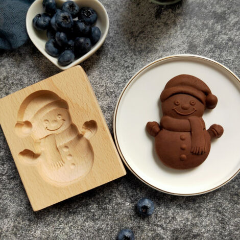 Moule à Biscuits En Bois Sculpté à La Main - Motifs Animaux, Fleurs, Noël - Pour Fondant, Pain D'épices, Sablés - Réutilisable Et écologique