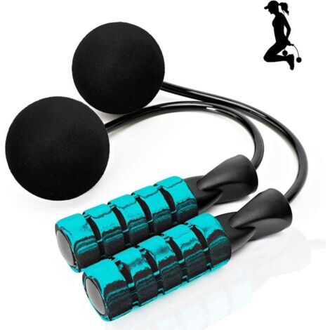 Corde à Sauter Sans Fil 2PCS - Poignées Confortables PP Et PVC, Réglable Et Lestée Pour Fitness