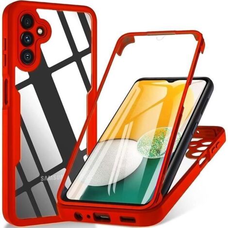 Coque de protection - Samsung - Galaxy A14 4G/5G - Silicone et PC - Rouge - Protection intégrale (1/4)