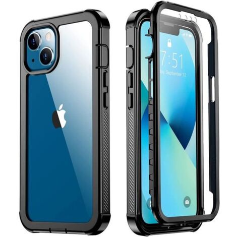 Coque pour iPhone 13 Mini 2021 5,4\'\' avec Protecteur d\'Ecran Intégré Dos Transparent Bumper 360 Degrés Intégrale Antichoc (1/4)