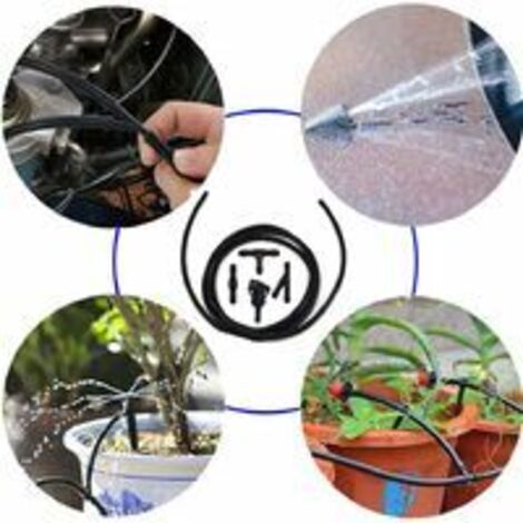 Kit Durite Lave-glace 4m + 30 Raccords T, Y, I - Tuyau Caoutchouc Souple, Compatible Lave-glace Auto Et Arrosage Jardin
