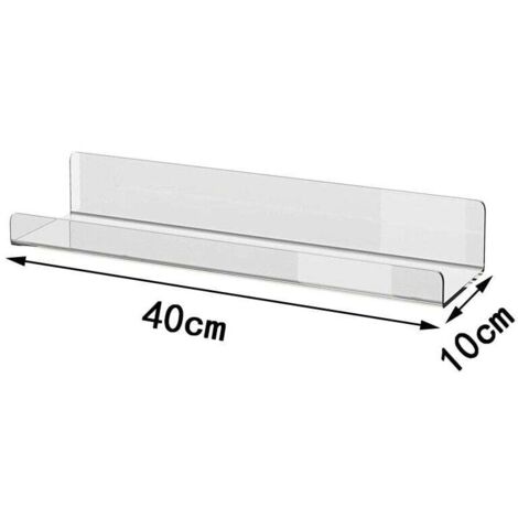 étagère murale en acrylique en forme de U,décoration mural(grand transparent 40105cm) (1/5)