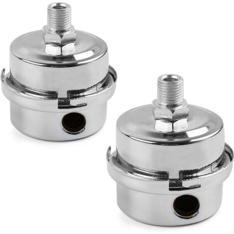 2Pcs Silencieux de Filtre de Compresseur d'Air, filtre à air en métal, filtre d'aspiration silencieux pour Utiliser dans l'Entrée du Compresseur d'Air et Bloquer la Poussière Réduire le Noise - 16 mm (1/5)