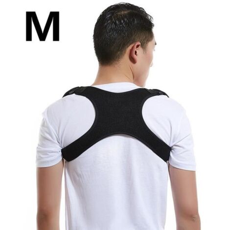 Correcteur de posture - Redresse Dos - Ajustable - Respirant - Pour Adultes - Noir - Taille M