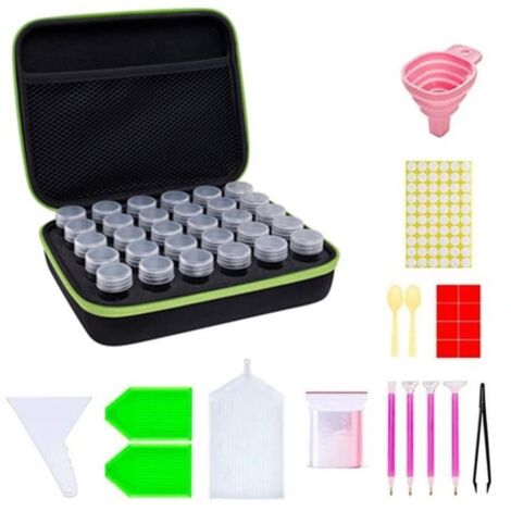Boite Diamond Painting Rangement - Boite Broderie Diamant, 30 Petits Compartiments De Rangement, Outils De Peinture Diamant -A Set (1/4)