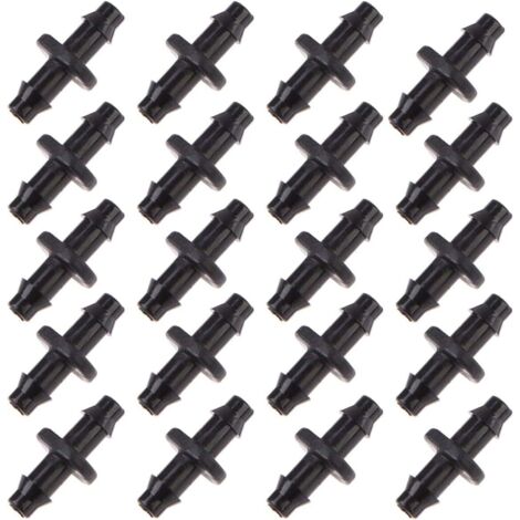 Connecteur barbelé droit en plastique pour système d'arrosage goutte à goutte, Tube de 4/7mm, 100 pièces (1/5)