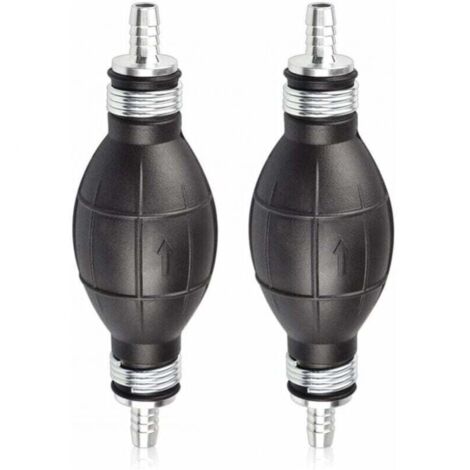 8mm Pompe à Main Essence en Caoutchouc - Poire d'Amorçage Carburant pour Voitures, Motos et Bateaux (Noir) - Pompe Manuelle de Transfert (1/5)