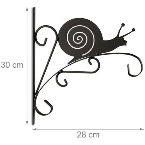 Crochet mural pour plantes jardinage pot de fleur en métal décoration de jardin (1/4)