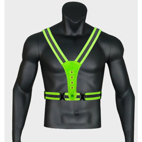 Sports de plein air LED gilet de course réfléchissant réglable élastique clignotant LED haute visibilité gilet réfléchissant cyclisme gilet de sécurité  201768104