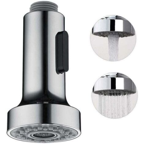 Douchette pour Robinet Cuisine Douchette 2 Modes Tête Robinet Cuisine Douchette Remplacement Douchette pour Rétractable Mitigeur Cuisine,Chromé ,G1/2"..DEBUNS (1/3)