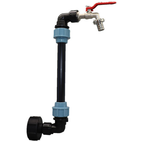 IBC Robinet de sortie en col de cygne 3/4", adaptateur IBC, 3/4", accessoire de réservoir IBC, pour le remplissage de l'arrosoir (1/5)