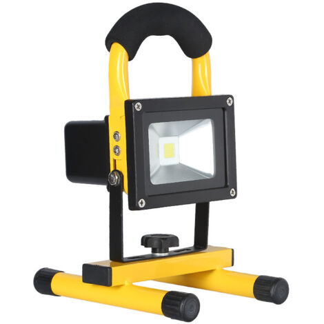 Projecteur LED rechargeable de chantier 10W - Jaune (1/5)