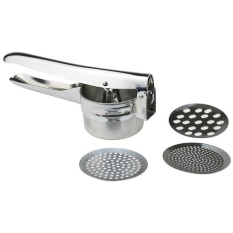Ecrase Purée en Acier Inoxydable, Presse Légumes avec 3 disques interchangeables, Broyeur pour Pommes de Terre Grande Capacité (1/4)