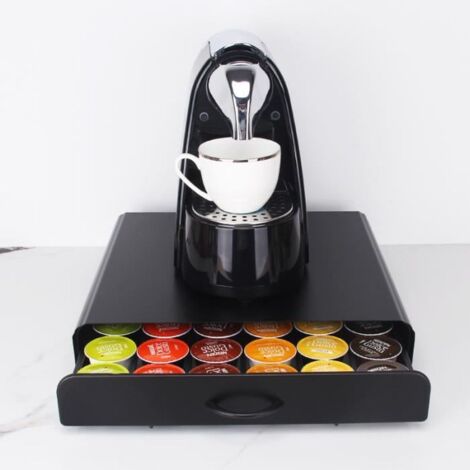 Porte Capsule- Support Porte Capsules de Café - Capacité 36 Capsules - Porte Dosette de Café, Tiroirs de Rangement.